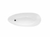 BESCO Wanna wolnostojąca 142x62 Goya B&W klik-klak chrom #WMD-140-GBW